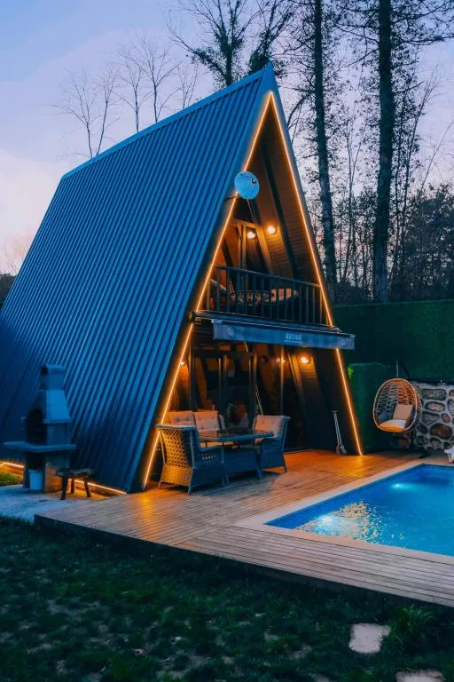 1+1 Bungalov,Isıtmalı Özel Havuzlu
