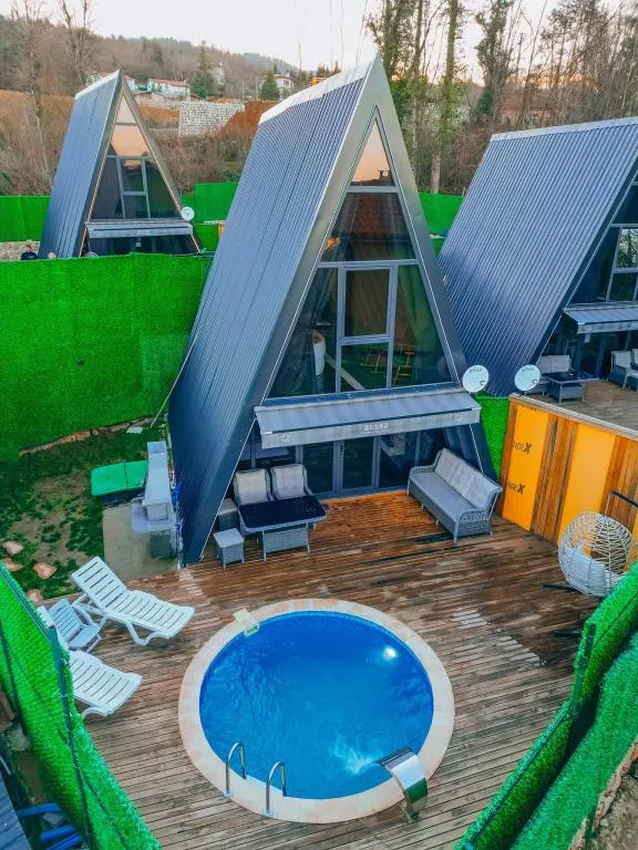 1+1 Bungalov,Isıtmalı Özel Havuzlu