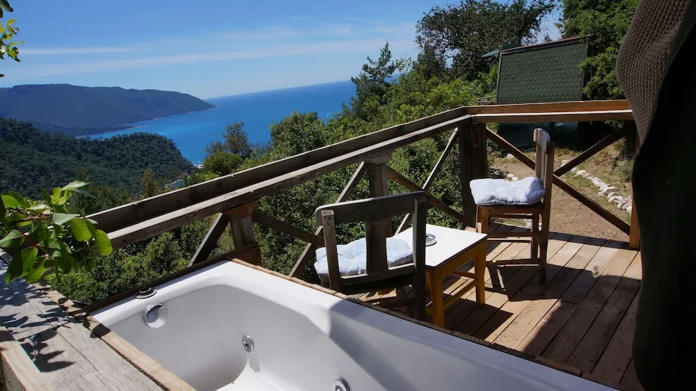 Deluxe Bungalov, Sıcak Su Küveti, Deniz Manzaralı