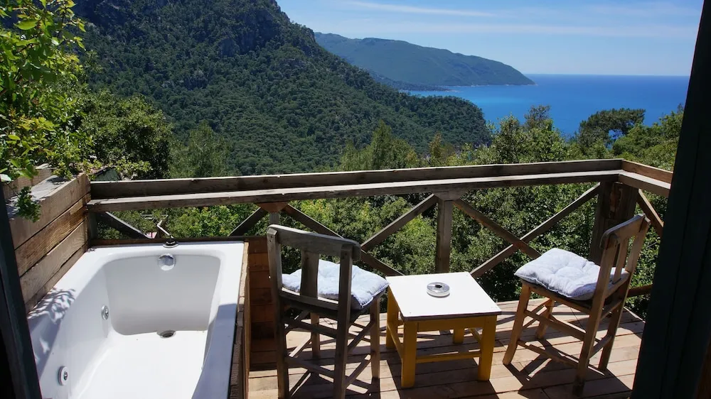 Deluxe Bungalov, Sıcak Su Küveti, Deniz Manzaralı
