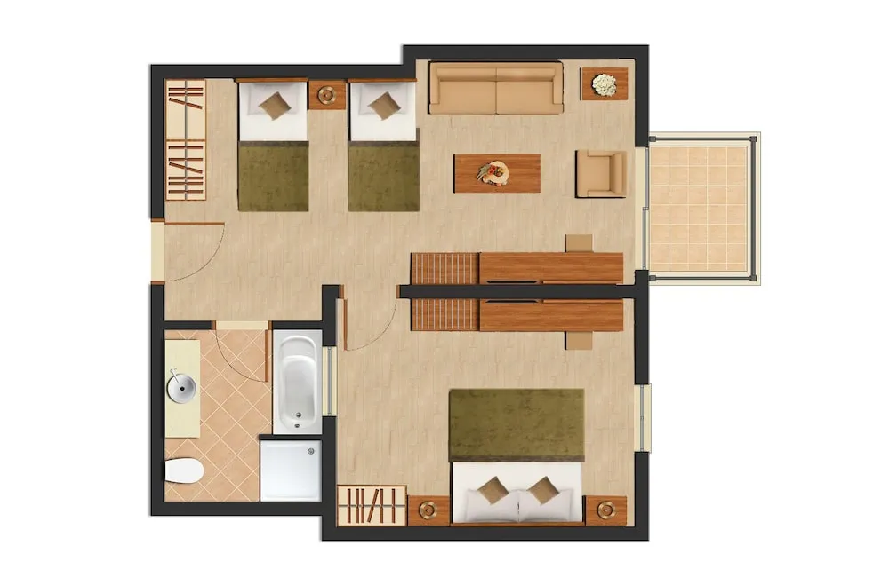 Family Süit, Bağlantılı Odalar (Living Area)