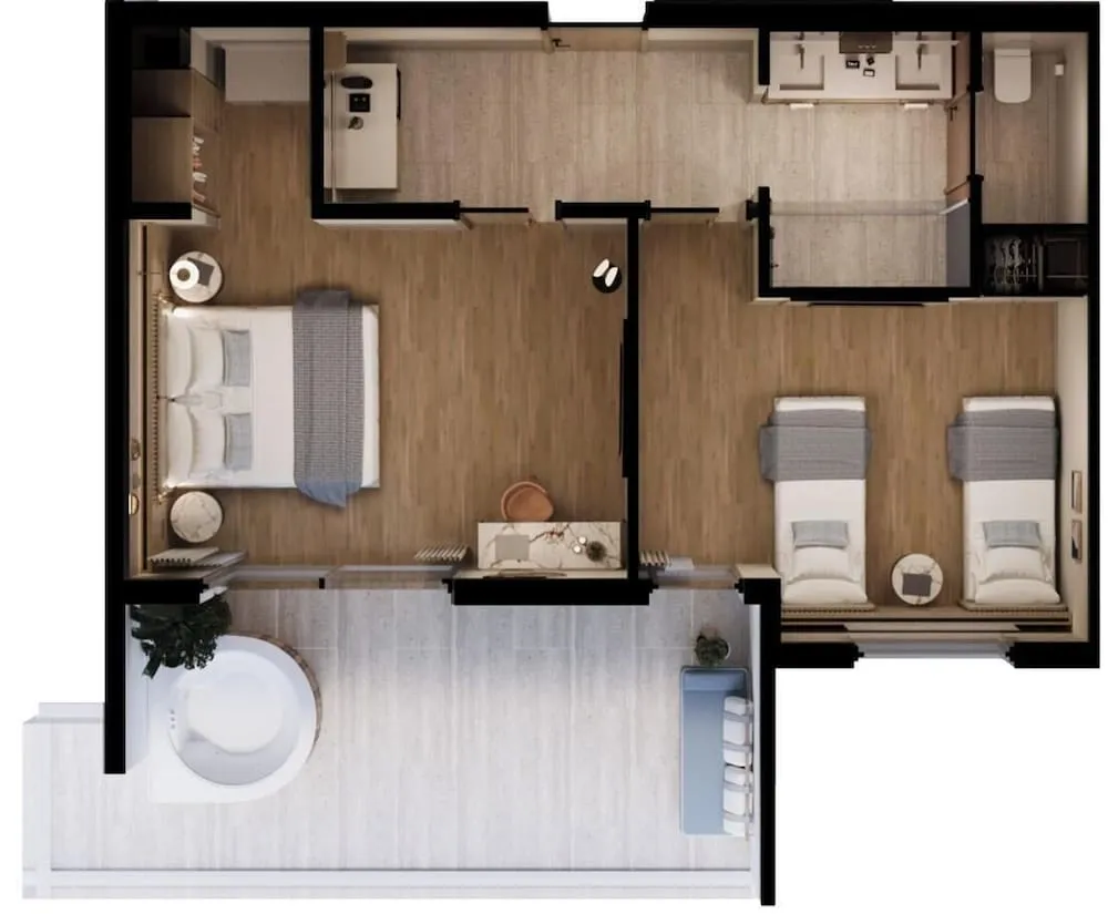 Family Çatı Katı Süiti (Penthouse) (Jetted Tub on Terrace)