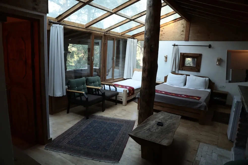 Deluxe Dağ Evi, 1 Yatak Odası, Şömine, Bahçe Manzaralı