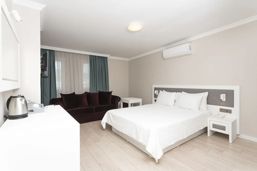 Deluxe Tek Büyük Yataklı Oda, 1 Çift Kişilik Yatak ve Çekyat, Şömine